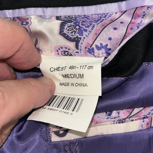 Simon Carter Sports Jacket size 46R, 2 Button Closure, 3” Peak Lapels, Like New - Picture 17 of 17